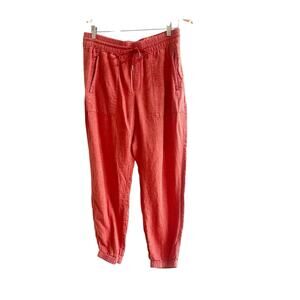 Athleta 100% Linen Women’s Cactus Peach Jogger Coral Size 10 Minimalist Beach